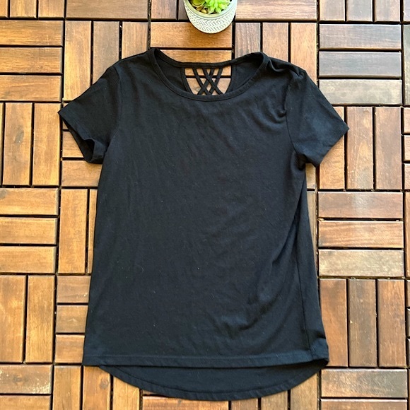 ✨EUC✨2 Old Navy Girls Black Tops - Size L (10 - 12) - Picture 2 of 5